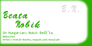 beata nobik business card